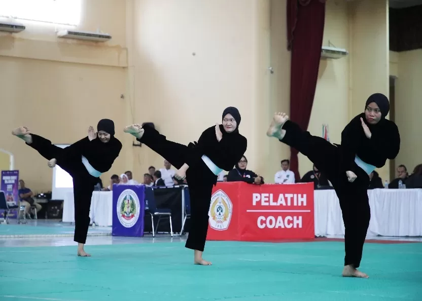 Emas Pornas Korpri 2025 Tim Pencak Silat Putri Kemenpora Guncang Palembang