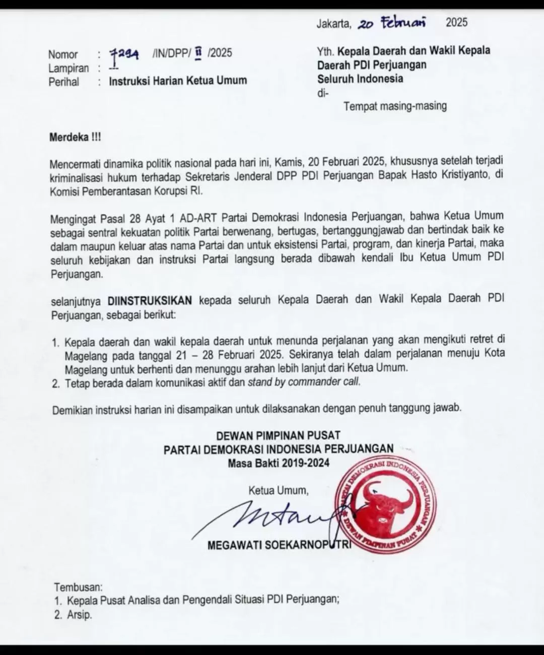 Sanusi Nekat ke Magelang Perintah Megawati Diabaikan Ada Apa Sebenarnya